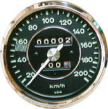 356 Porsche 200 KM/H Speedometer