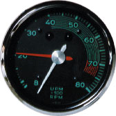 356 Porsche 200 KM/H Speedometer